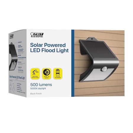 Feit Electric Feit LED Motion-Sensing Solar Powered LED Black Security Light SV6/500/SOL/BLK